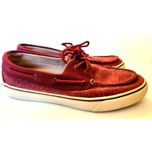 SPERRY Men's Top Sider Bahama 2-Eye Jersey Red Top Sider Boat Shoes Size 10 M